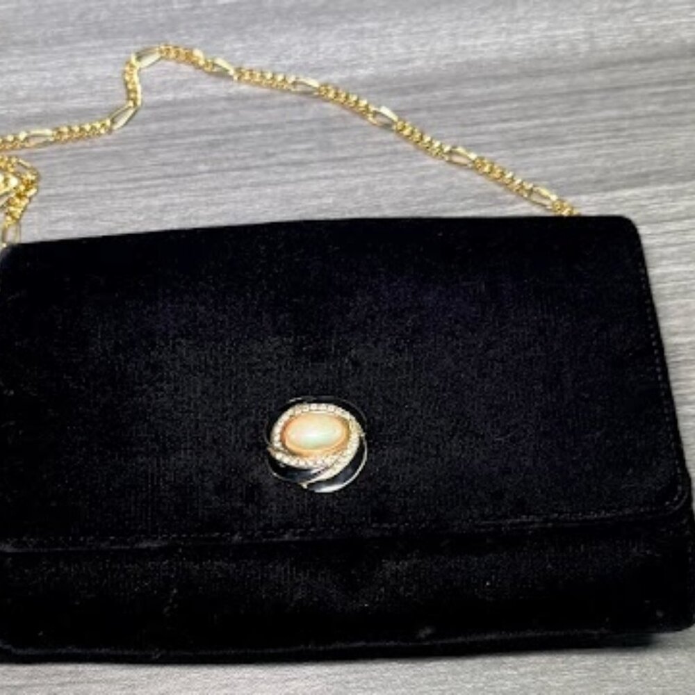 Archival Givenchy Vintage Boutique Velvet Evening Bag - Jeweled Clasp